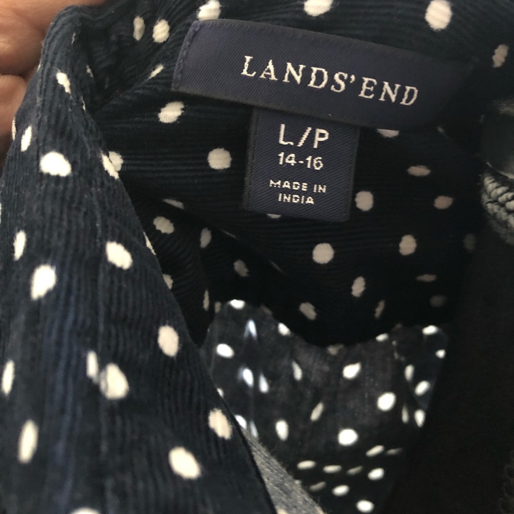 💖Lands End Polka Dot corduroy Top - Picture 8 of 8